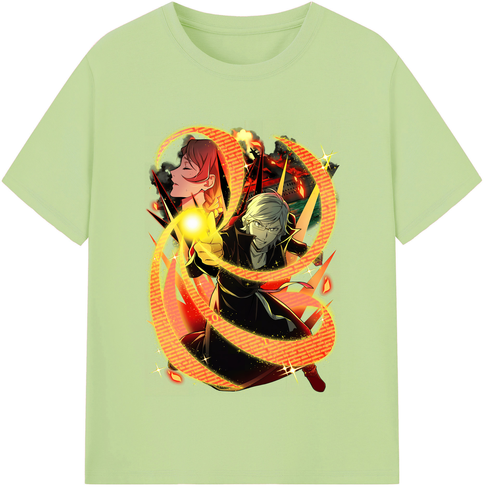 （画像用） 文豪ストレイドッグス Bungo Stray Dogs 綿100％半袖Tシャツ（フロントプリント）